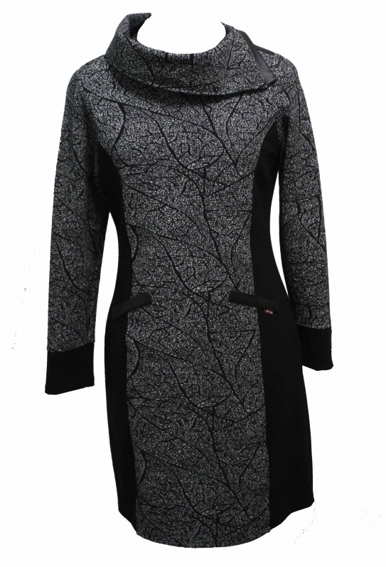 Maloka: Romantic Rainstorm Jacquard Contrast Midi Dress
