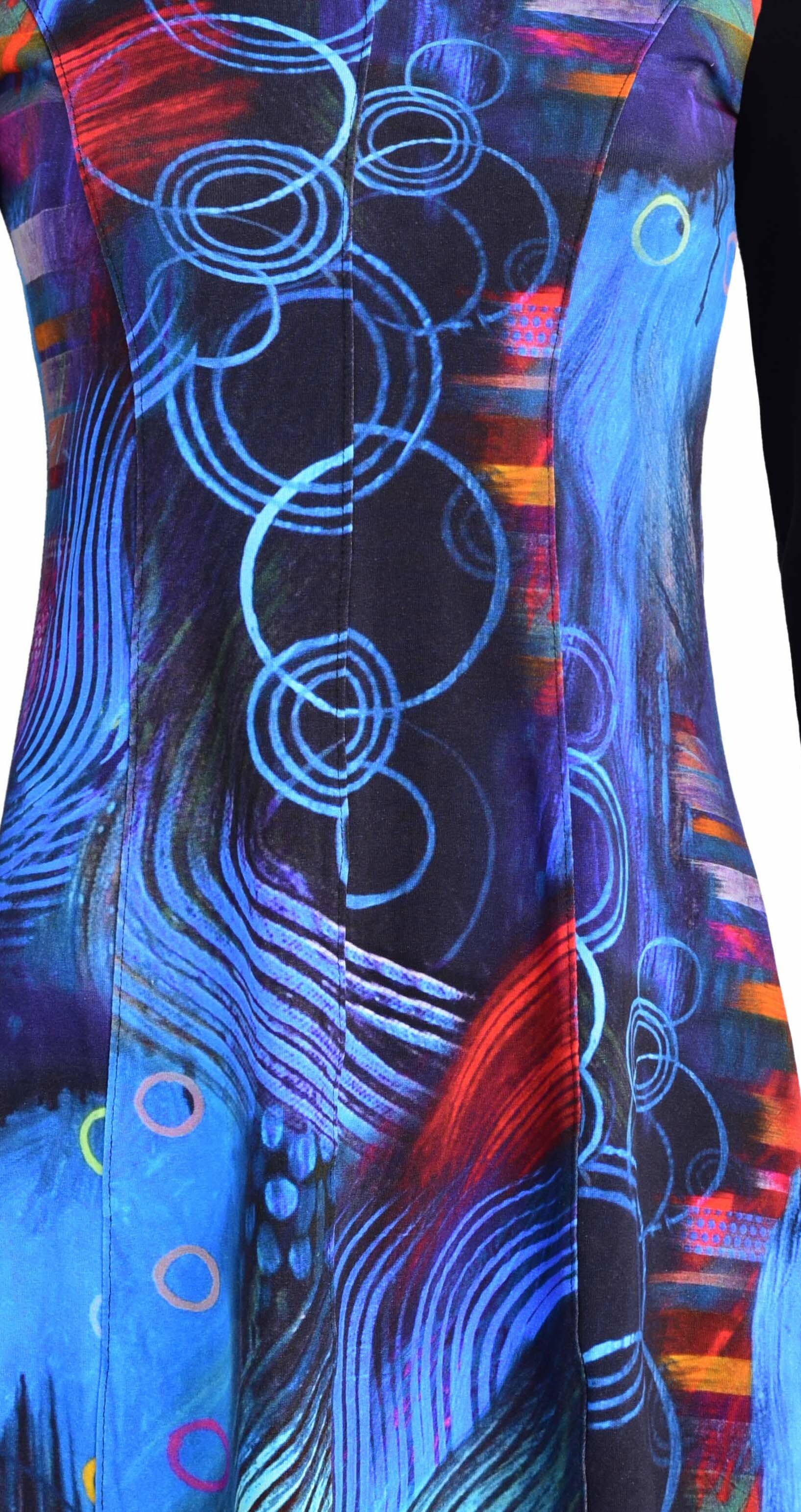 Simply Art Dolcezza: Distilling Color Fit & Flare Abstract Art Dress