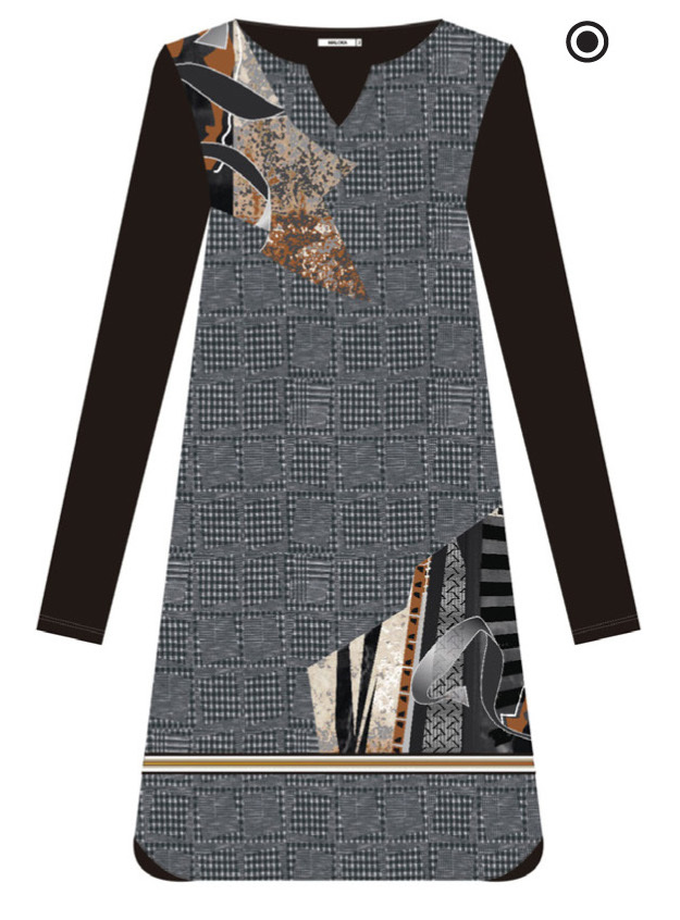 Maloka: Jazz Girl Printed Jacquard Stretch Slip Dress