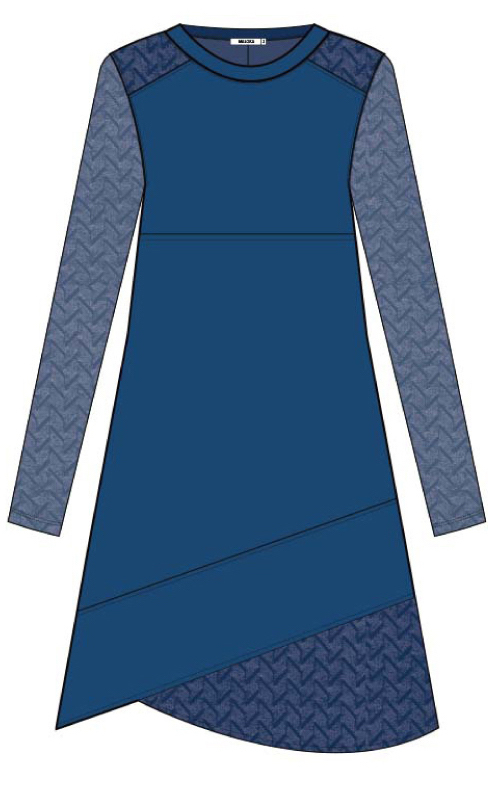 Maloka: Lush Lashes Asymmetrical Tricot Dress (Only Olive & Blue Marine Left!)