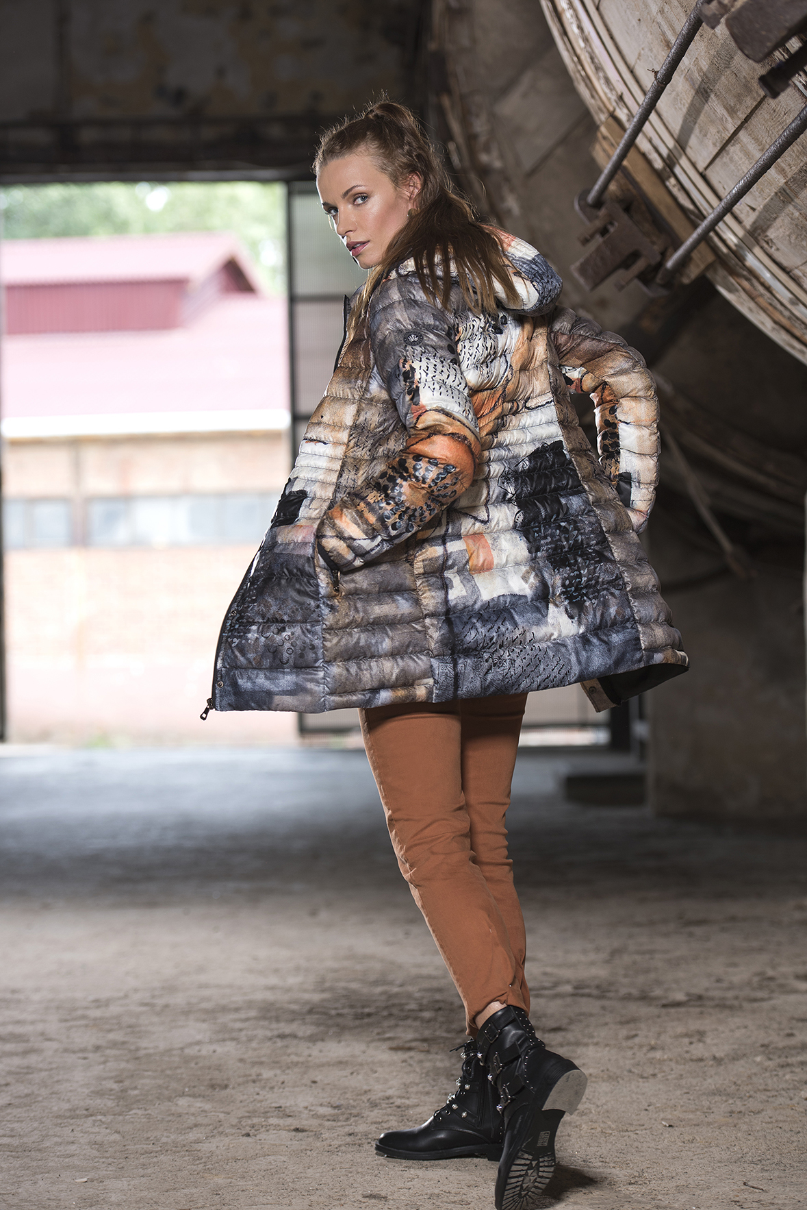 Simply Art Dolcezza: Romantic Rhythm Quilled Abstract Art Puffer Coat SOLD OUT