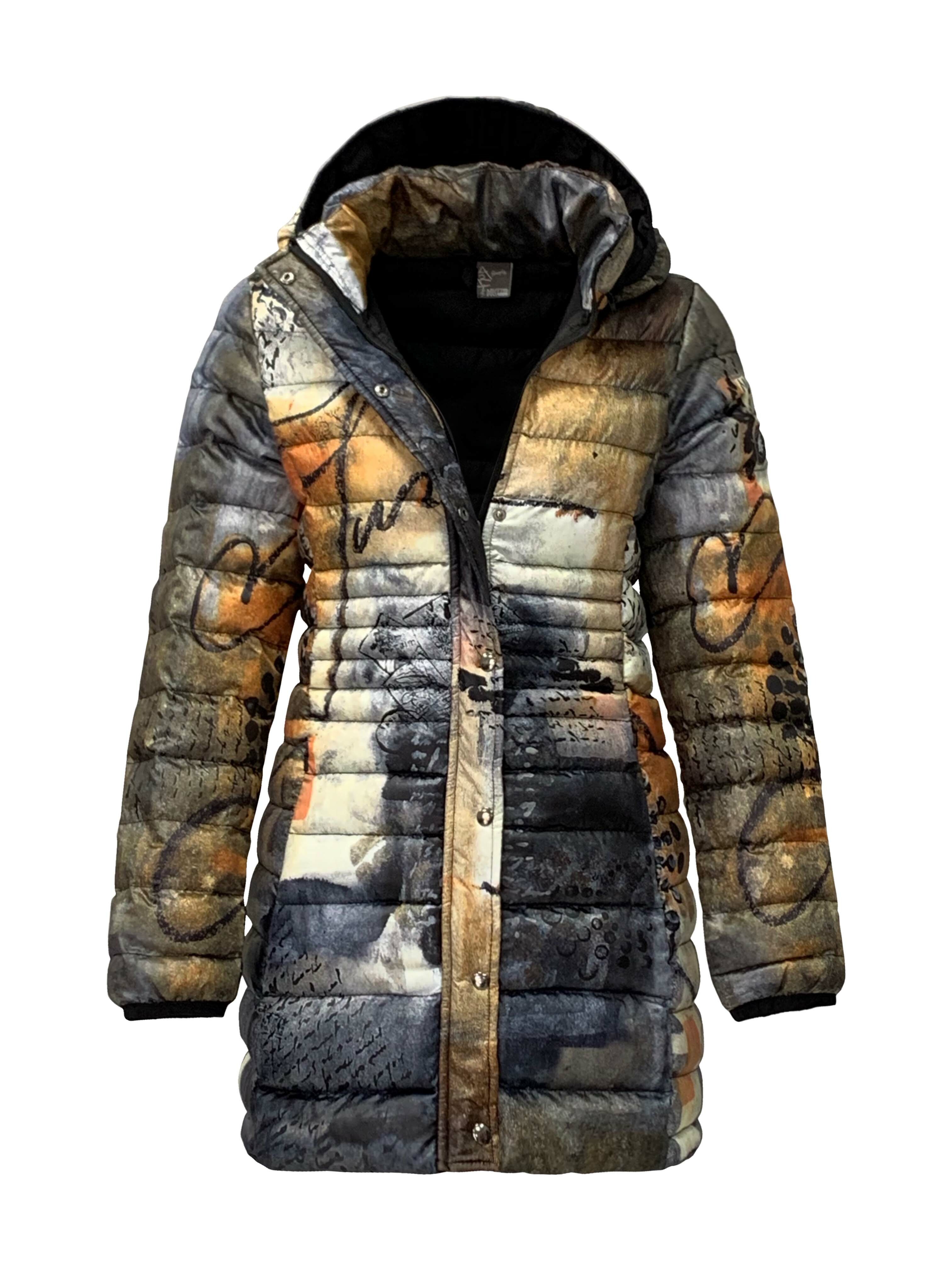 Simply Art Dolcezza: Romantic Rhythm Quilled Abstract Art Puffer Coat SOLD OUT