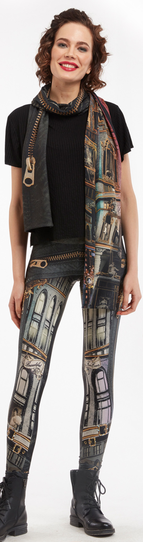 IPNG: Biker Chic Let It Snow Illusion Legging (Ships Immed!)