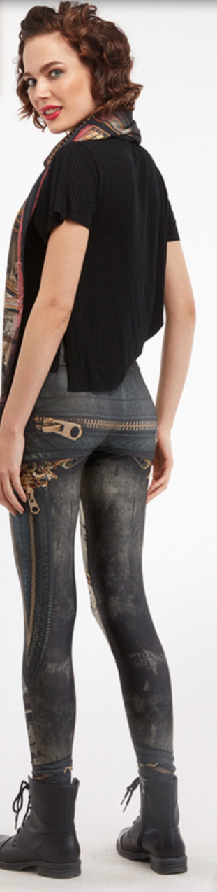 IPNG: Biker Chic Let It Snow Illusion Legging