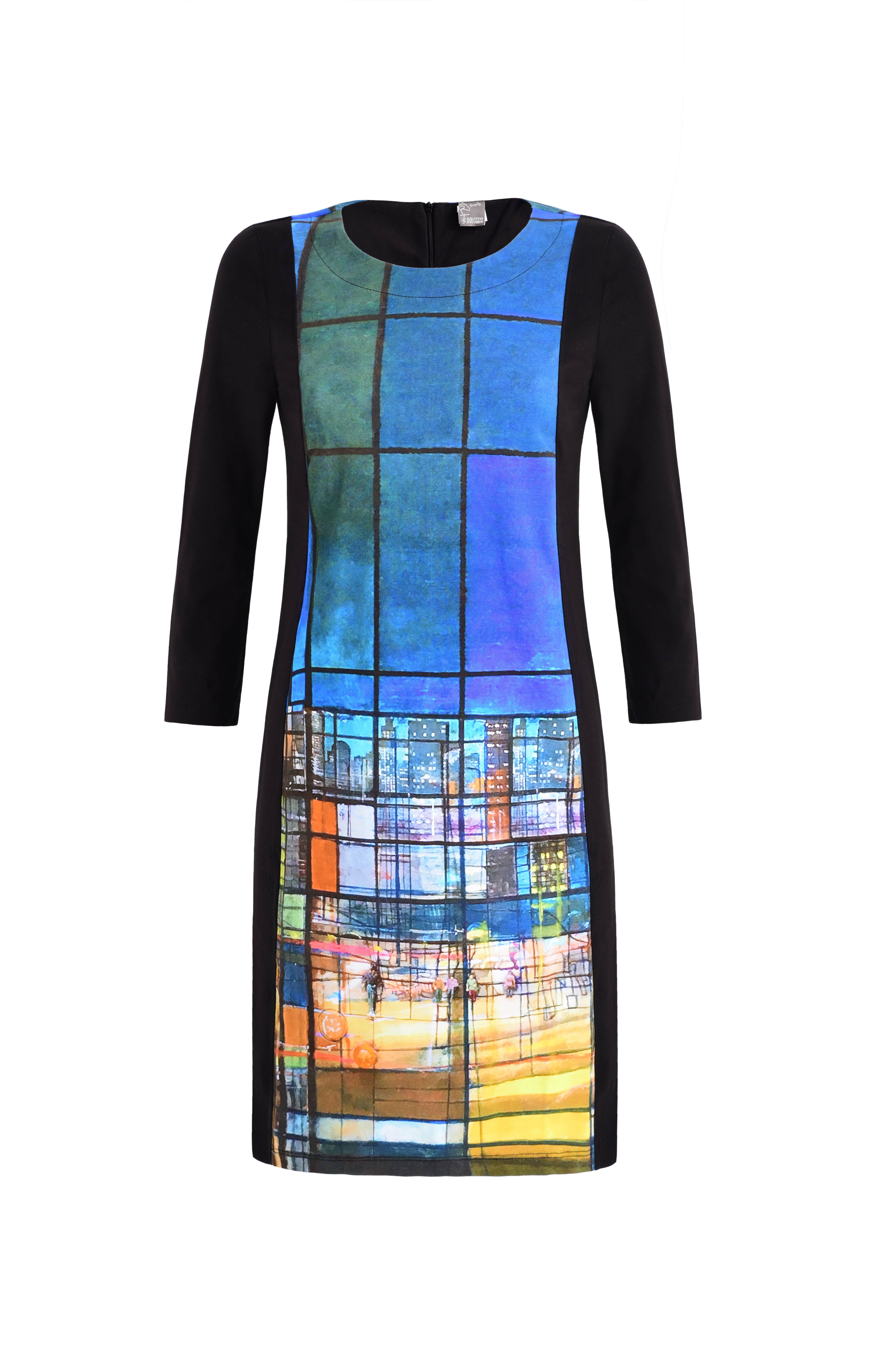 Simply Art Dolcezza: Colors Of Ville La Nuit Abstract Art Dress (2 Left!) Dolcezza_SimplyArt_59714
