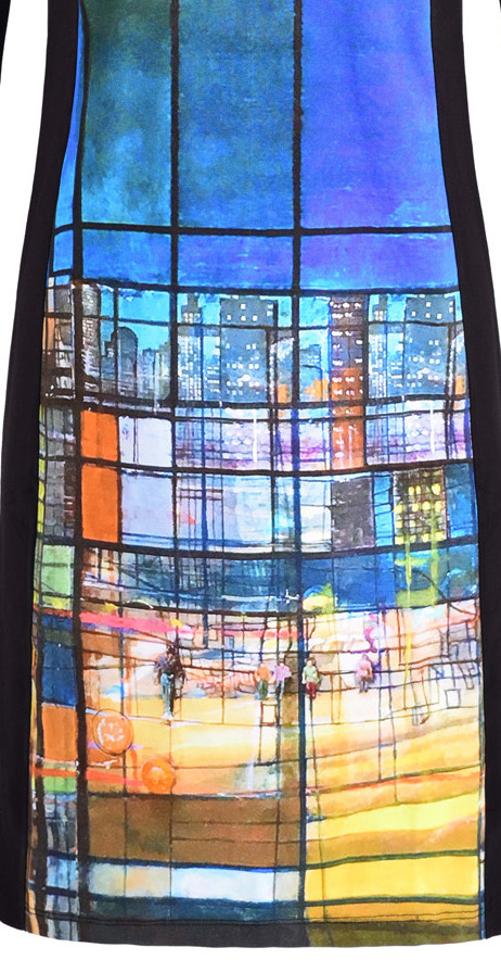 Simply Art Dolcezza: Colors Of Ville La Nuit Abstract Art Dress (2 Left!)