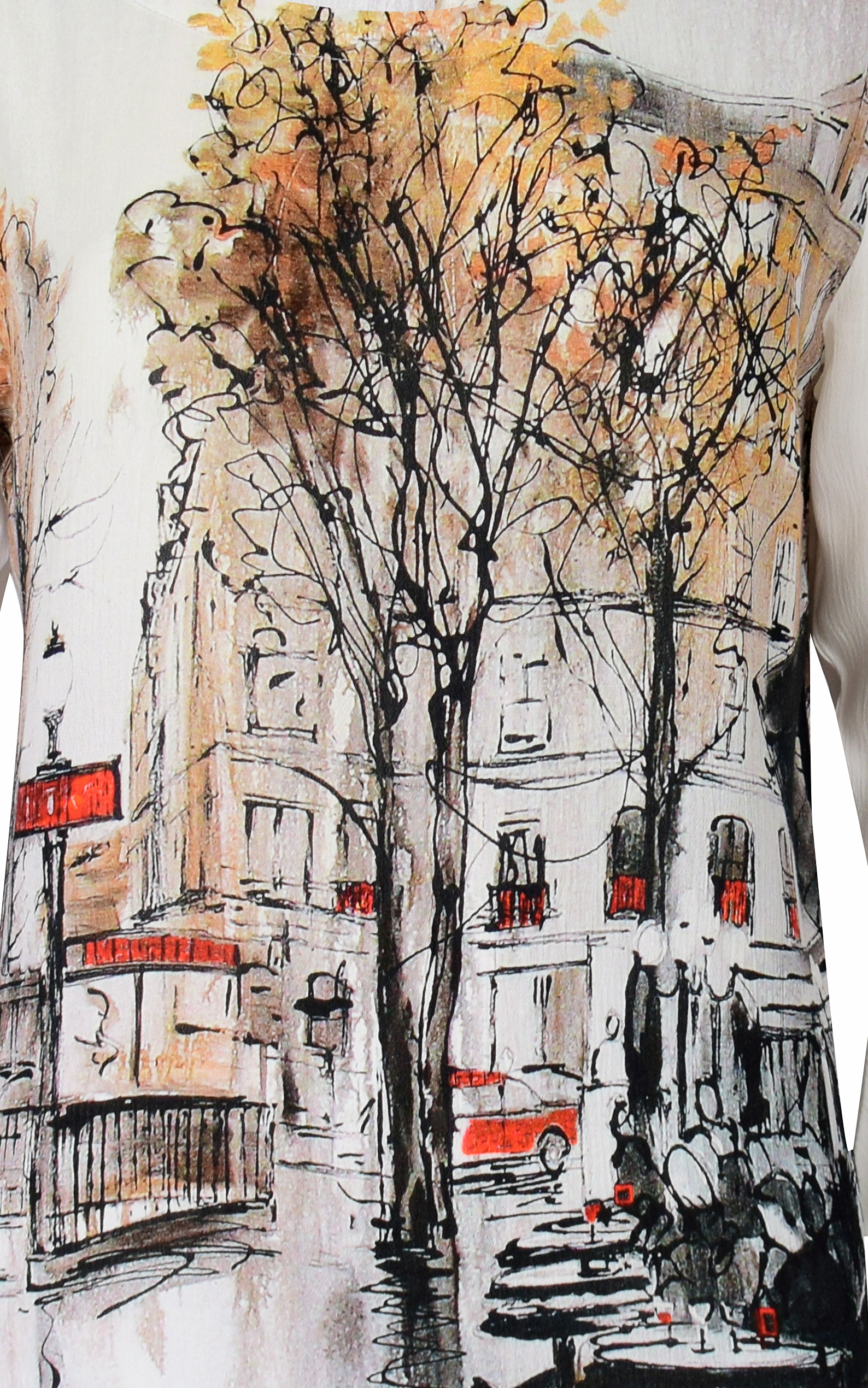 Simply Art Dolcezza: Splendid Parisian Life Back Buttoned Abstract Art Tunic (1 Left!)