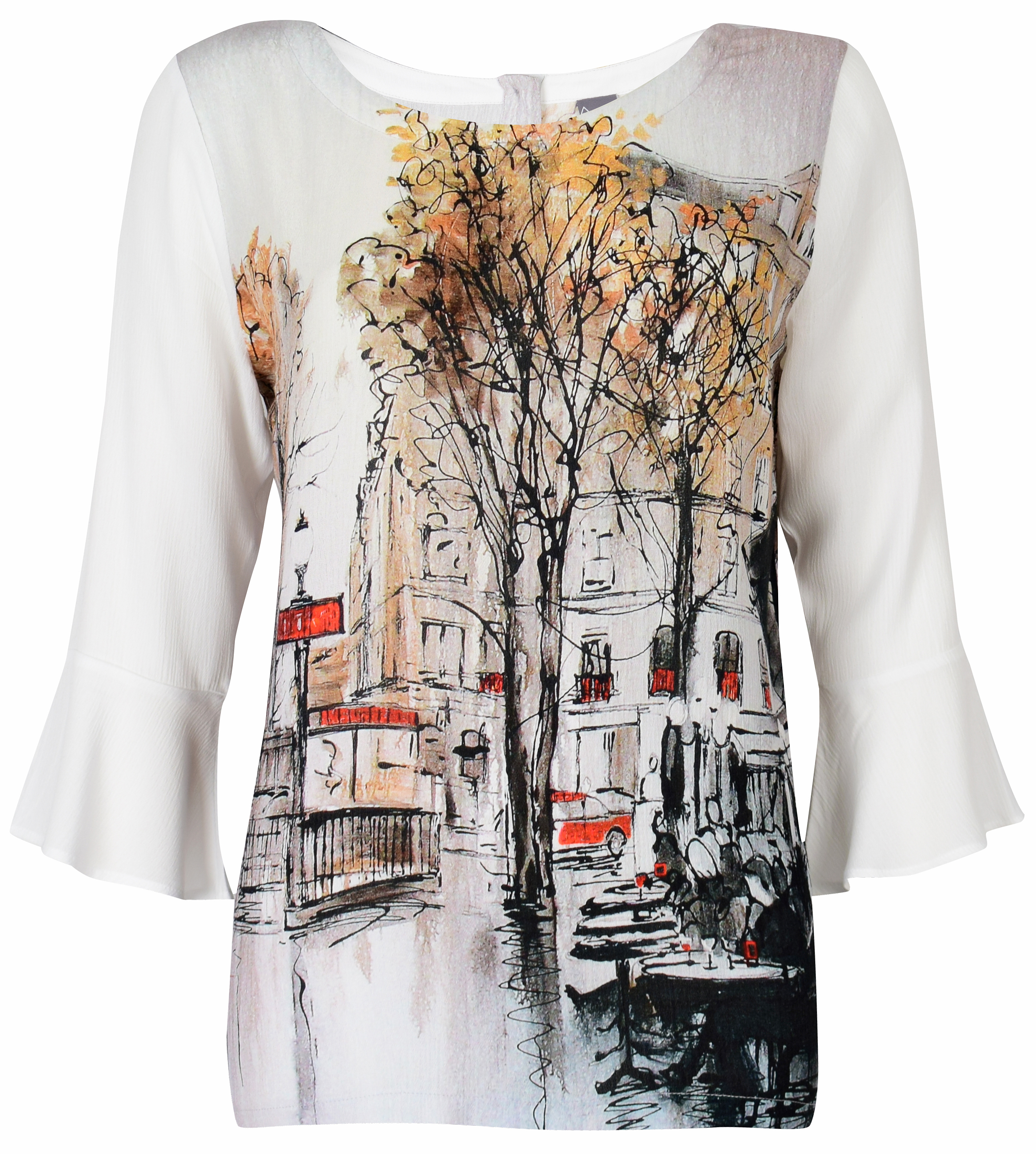 Simply Art Dolcezza: Splendid Parisian Life Back Buttoned Abstract Art Tunic (1 Left!) Dolcezza_Simplyart_59703