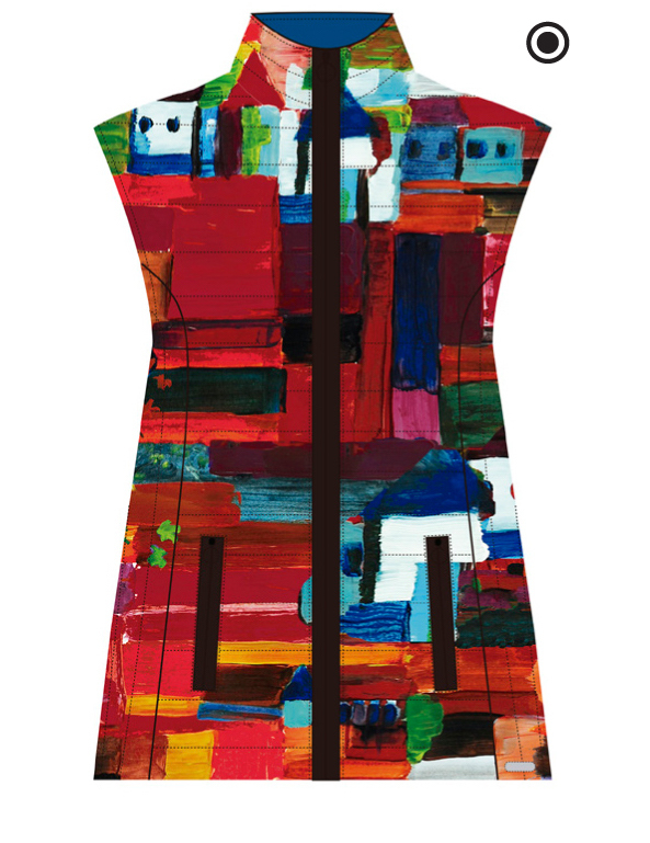 Maloka: French Fairytale Village Abstract Art Vest (Few Left, More Colors!)