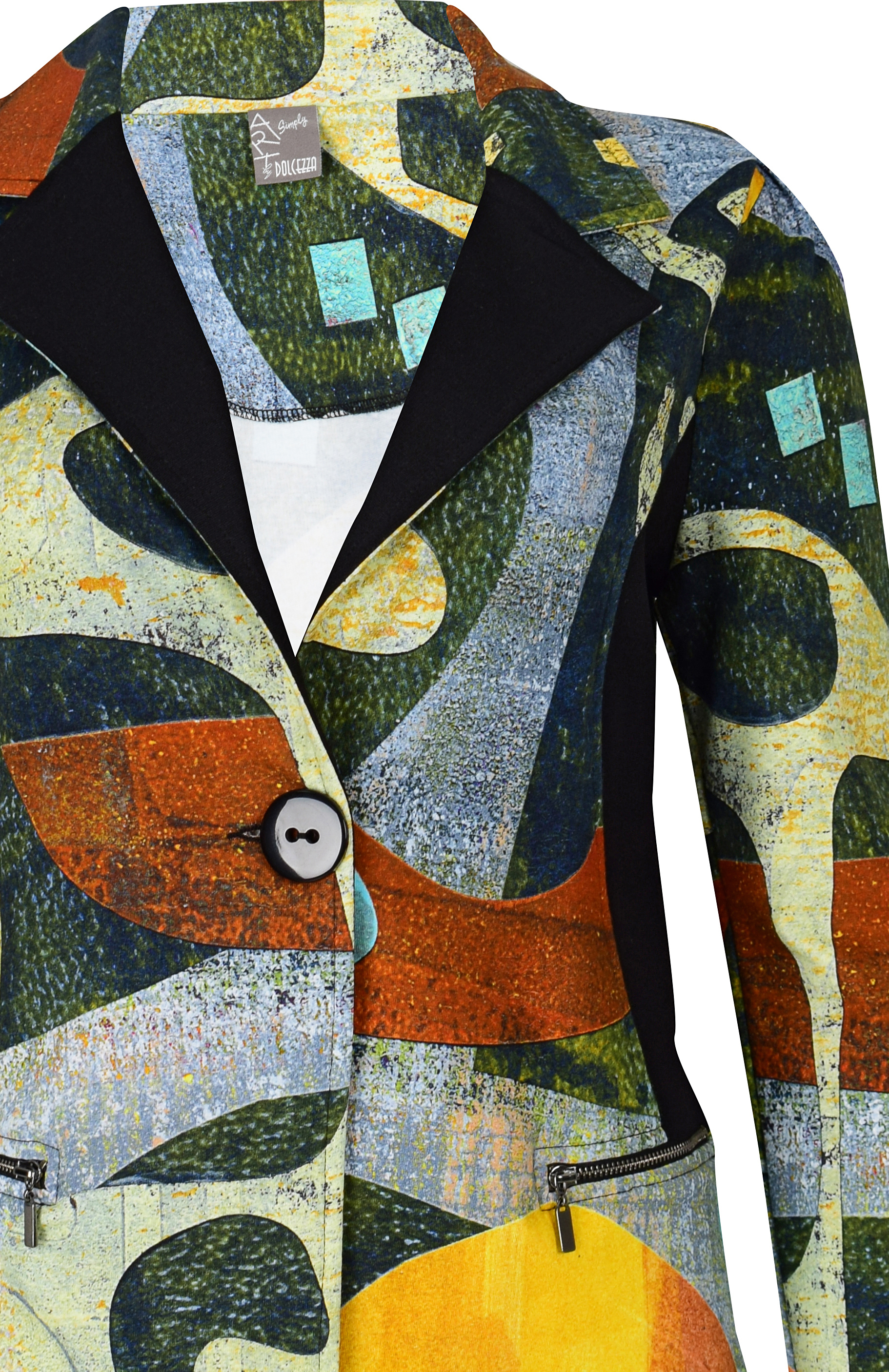 Simply Art Dolcezza: Small Collage Of Eclecticism Abstract Art Blazer (2 Left!)