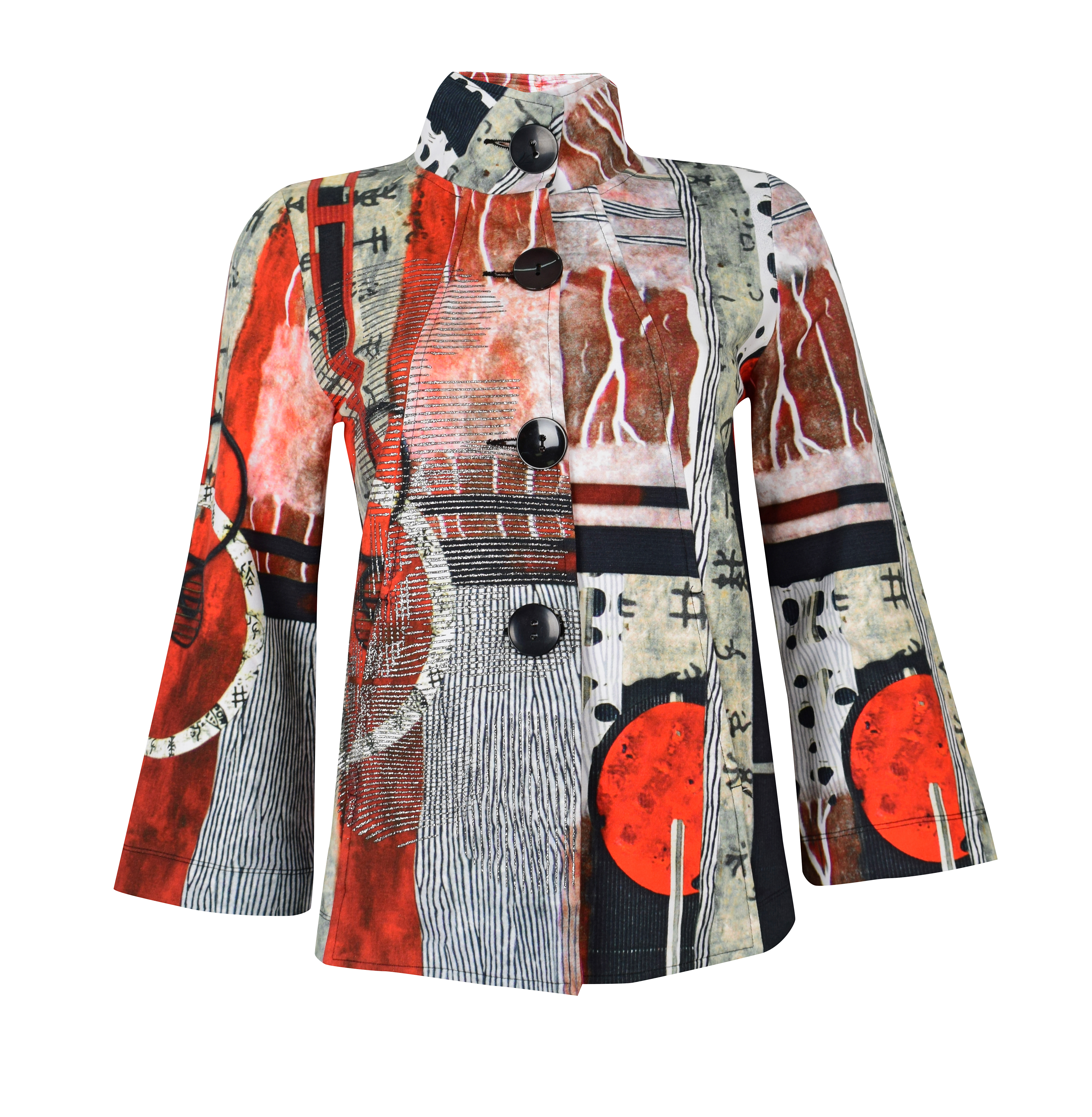 Simply Art Dolcezza: Pretty In Red Extraordinary Abstract Art Swing Coat SOLD OUT Dolcezza_SimplyArt_59648