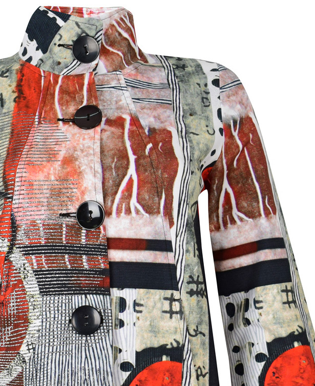 Simply Art Dolcezza: Pretty In Red Extraordinary Abstract Art Swing Coat SOLD OUT