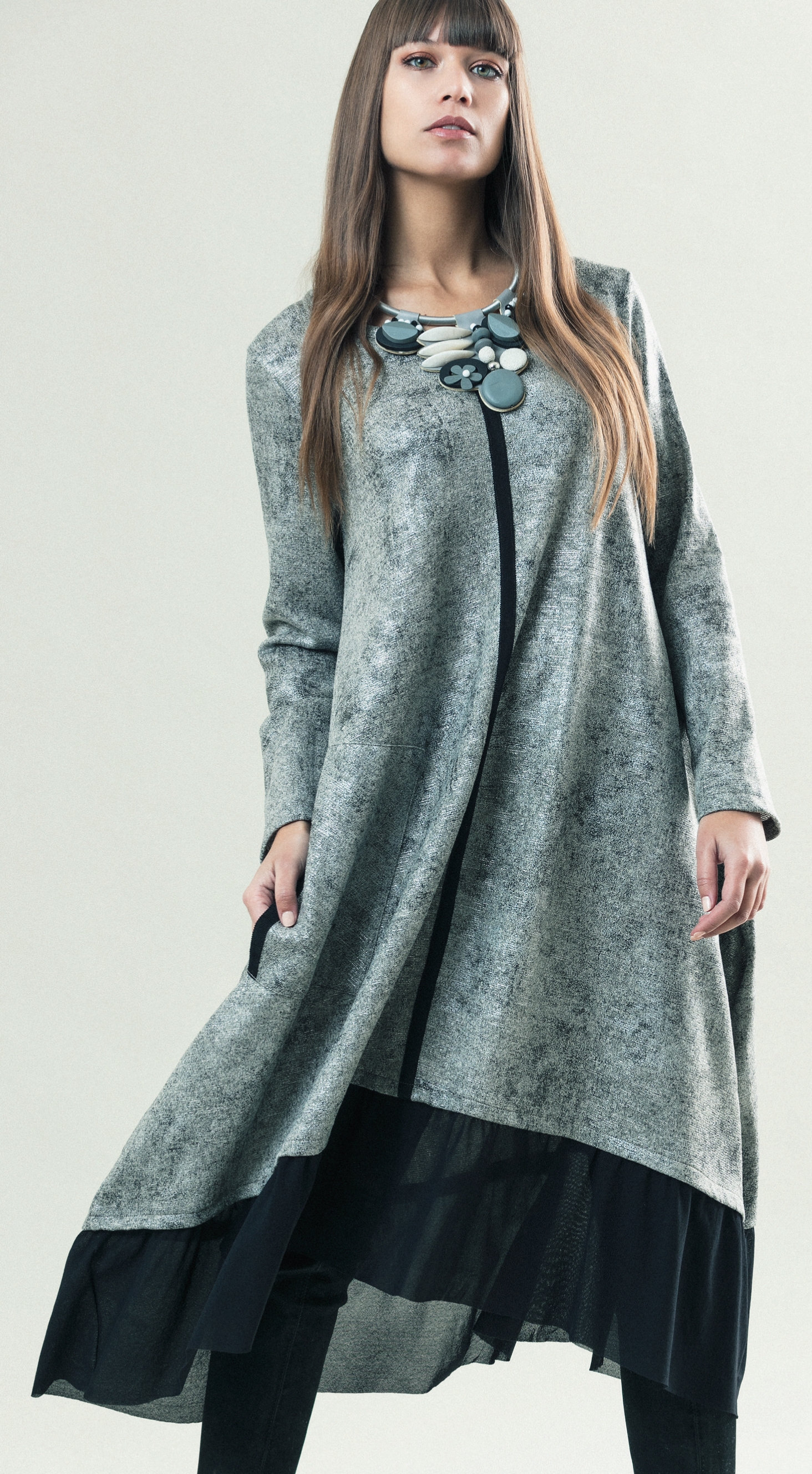 G!oze France: Platinum Devil Trapeze Pocket Dress (2 Left!) G_COCOON