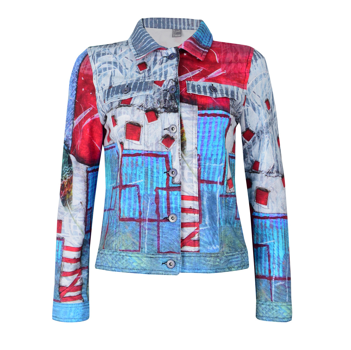 Simply Art Dolcezza: Only Love Spiritually Square Soft Denim Abstract Art Jacket (More Arrived!) Dolcezza_Simplyart_59665