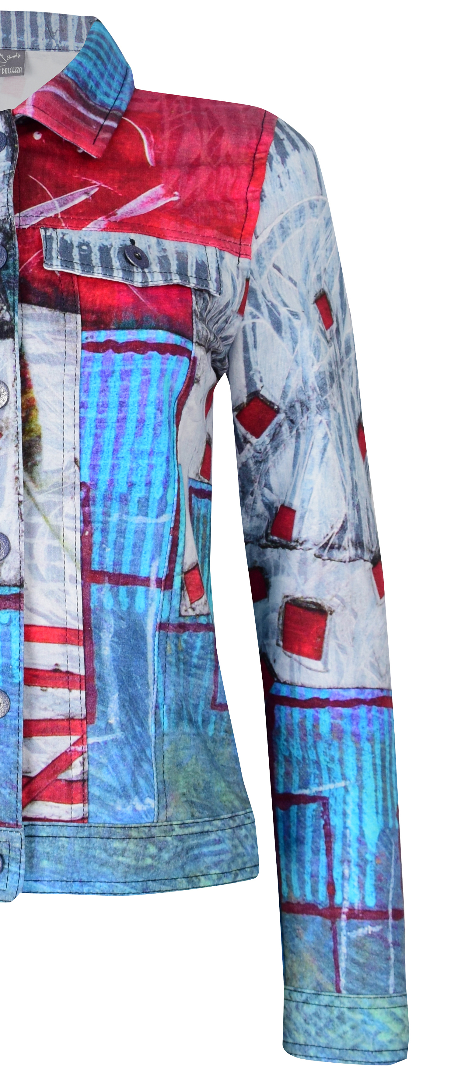 Simply Art Dolcezza: Only Love Spiritually Square Soft Denim Abstract Art Jacket (More Arrived!)
