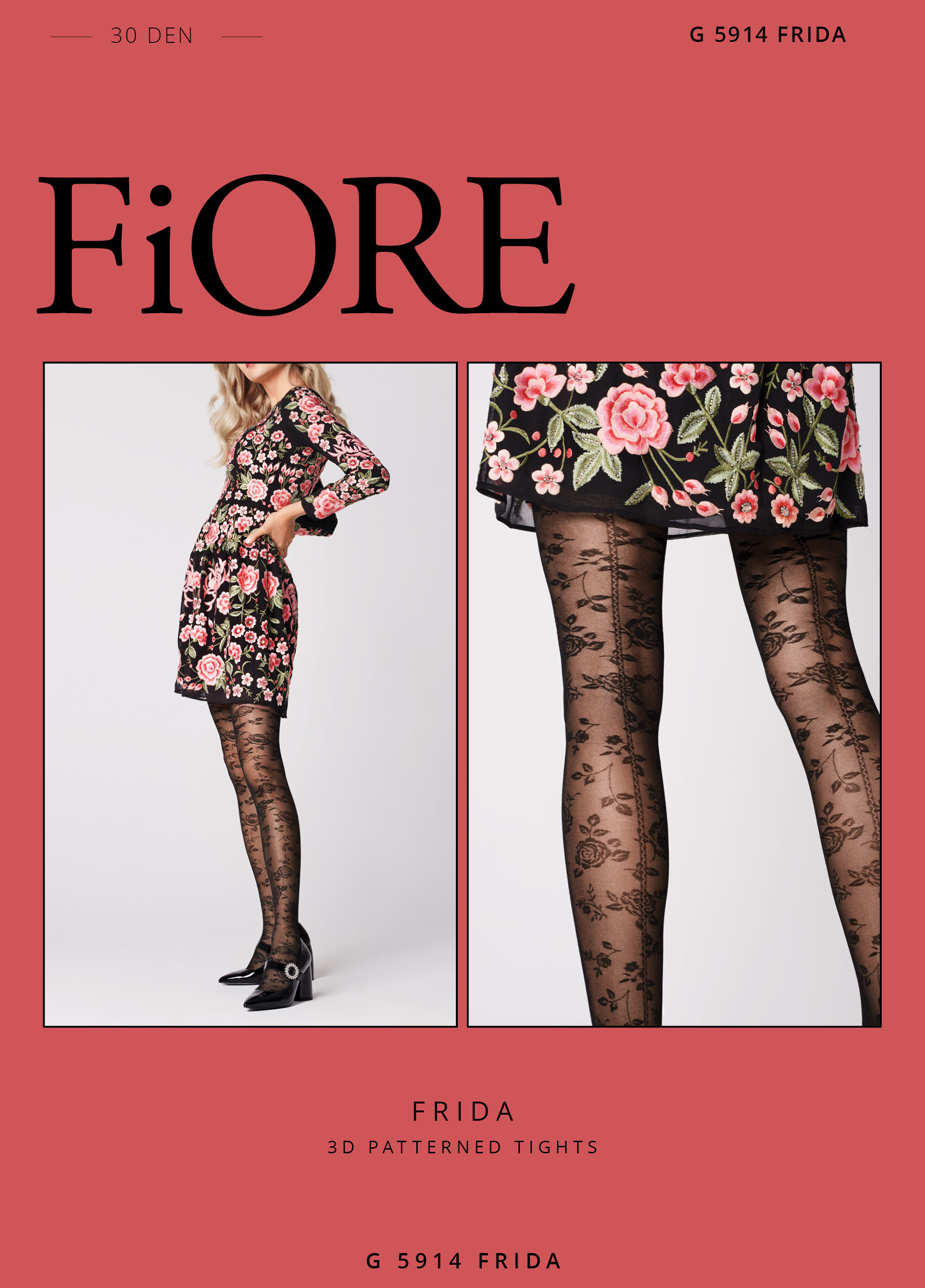 Fiore: Floristic Art Frida T-band Tights