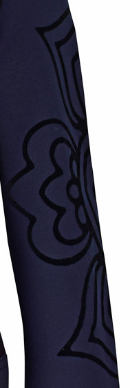 Dolcezza: Blue Velvet Engraved Petals Jacket (1 Left!)