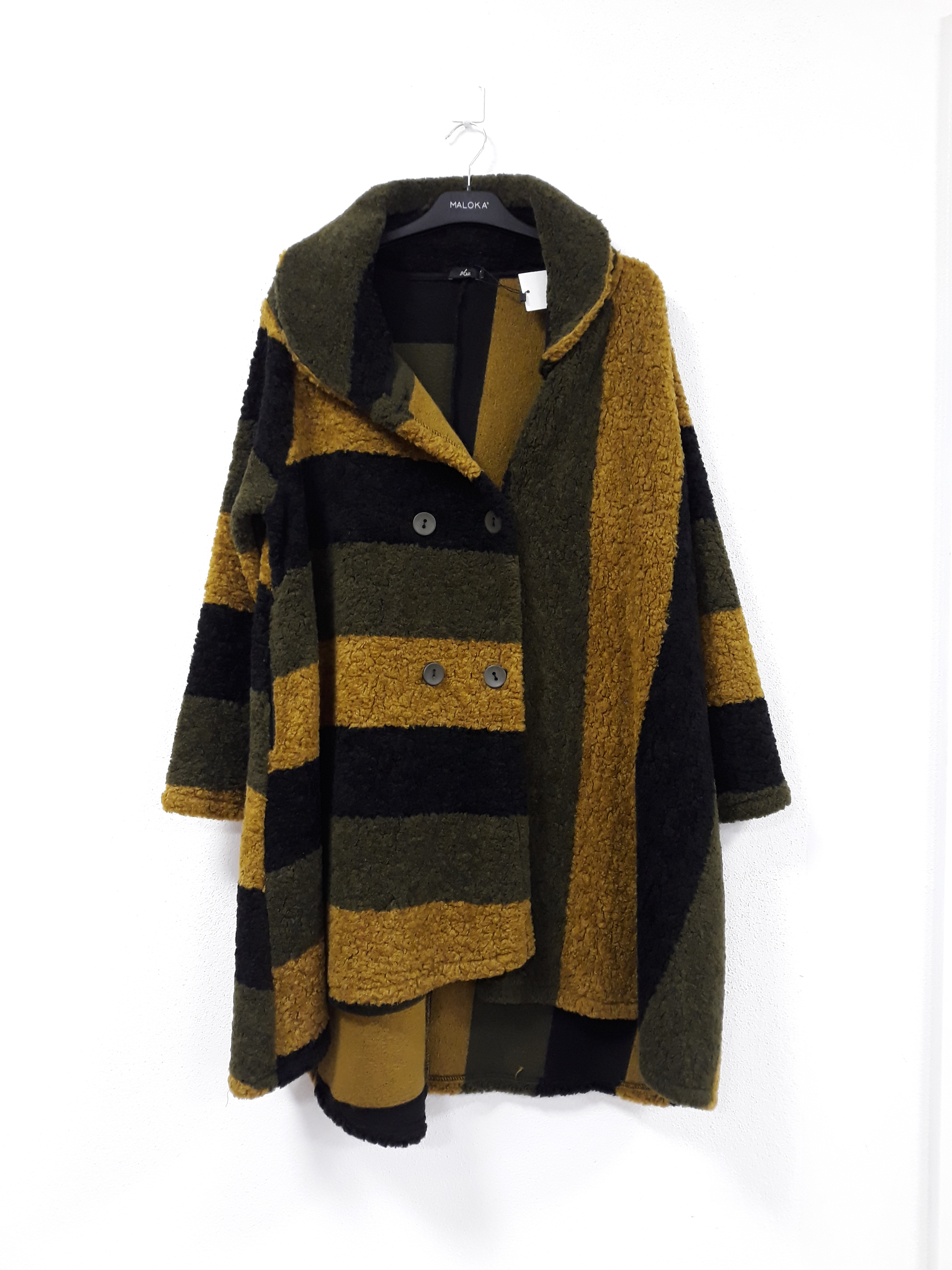 G!OZE: Color Contrast High Low Wool Coat (Few Left!)