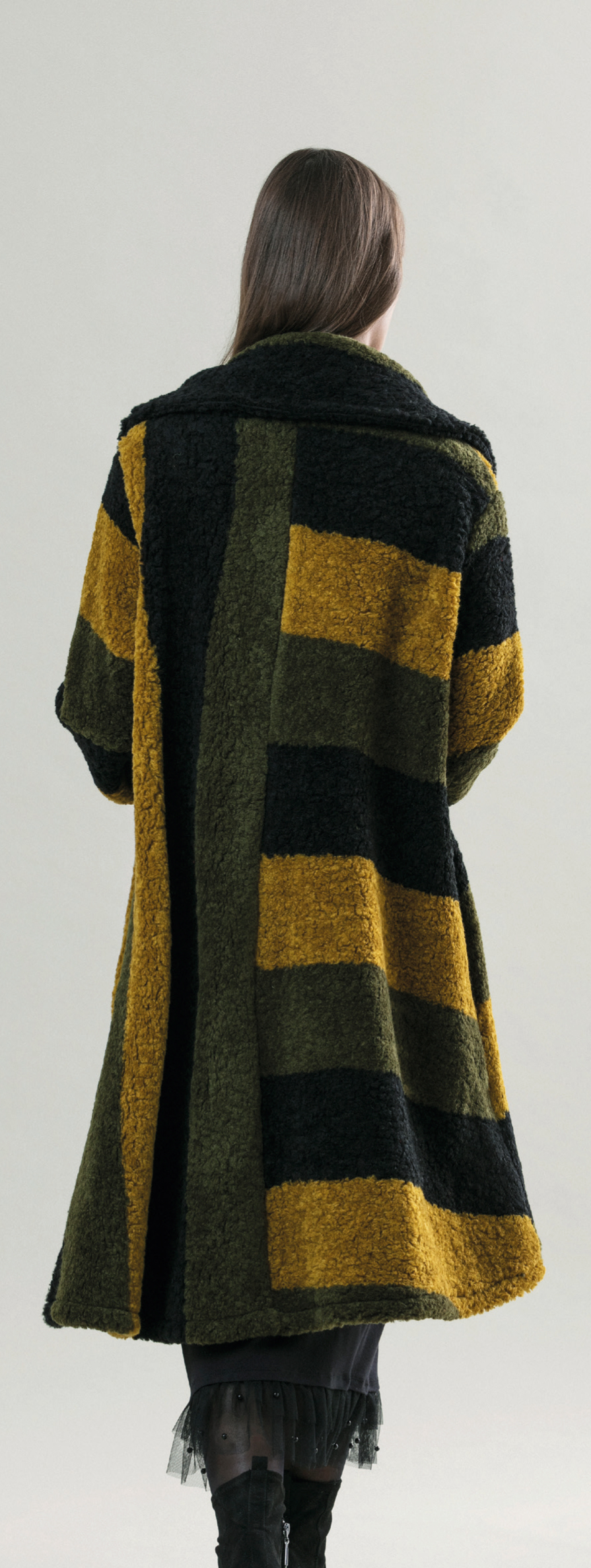 G!OZE: Color Contrast High Low Wool Coat (Few Left!)