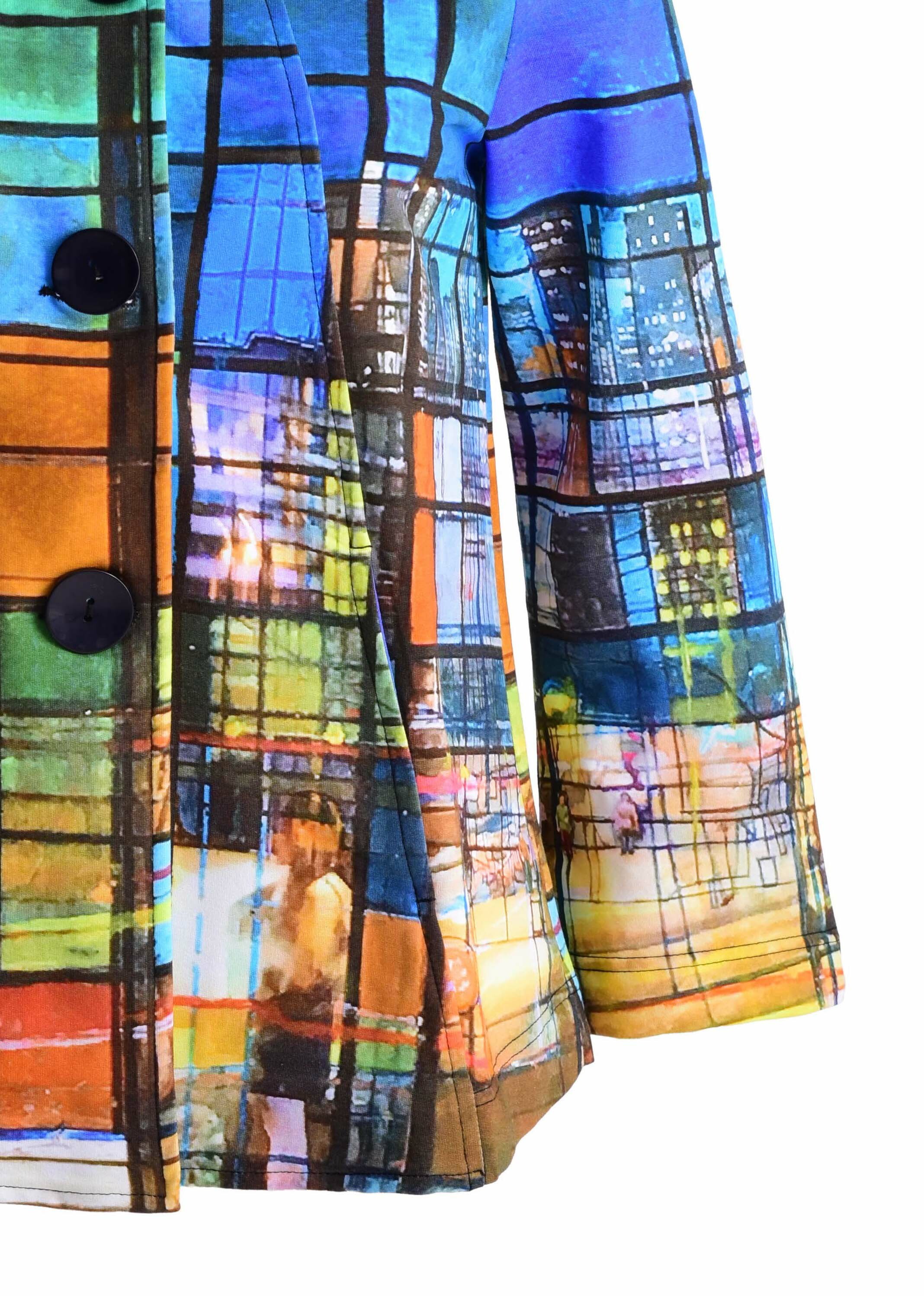 Simply Art Dolcezza: Colors Of Ville La Nuit Abstract Art Swing Coat (1 Left!)