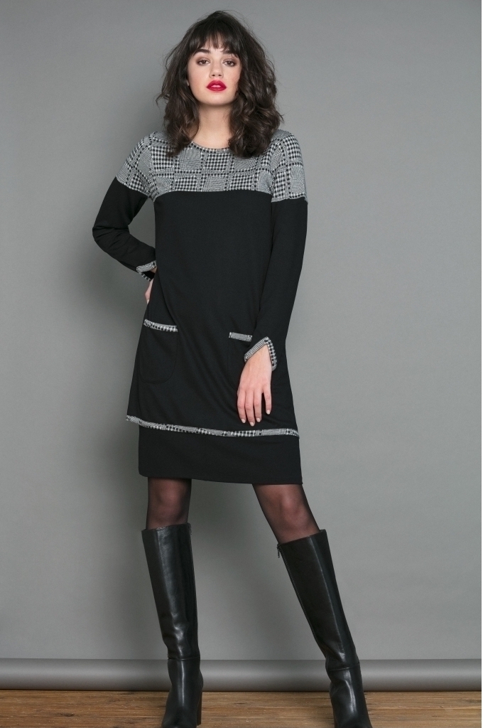 Maloka: Gingham Goddess Colorblock Pocket Tunic