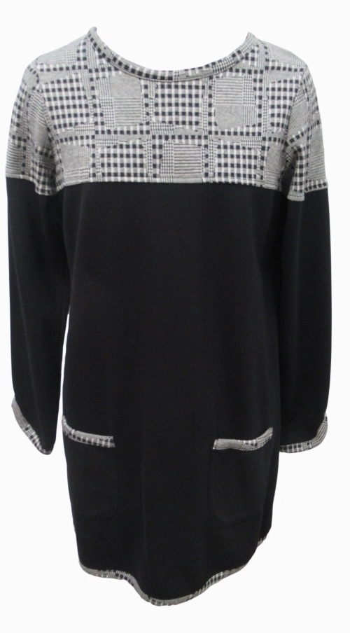 Maloka: Gingham Goddess Colorblock Pocket Tunic