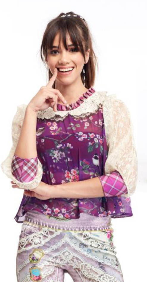 IPNG: Handkerchief Antique Jewels Ribboned Flared Illusion Top