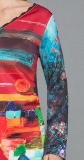 Maloka: French Fairytale Village Abstract Art Slip Dress