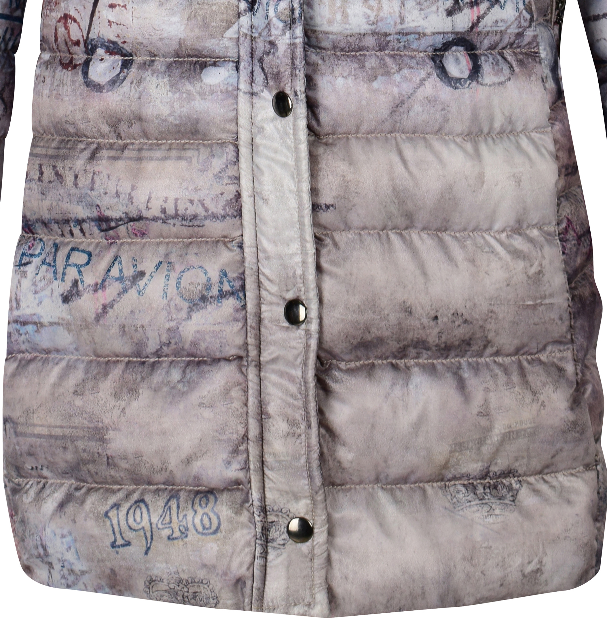 Simply Art Dolcezza: Do Not Affix Stamp Graffiti Abstract Art Puffer Coat (1 Left!)