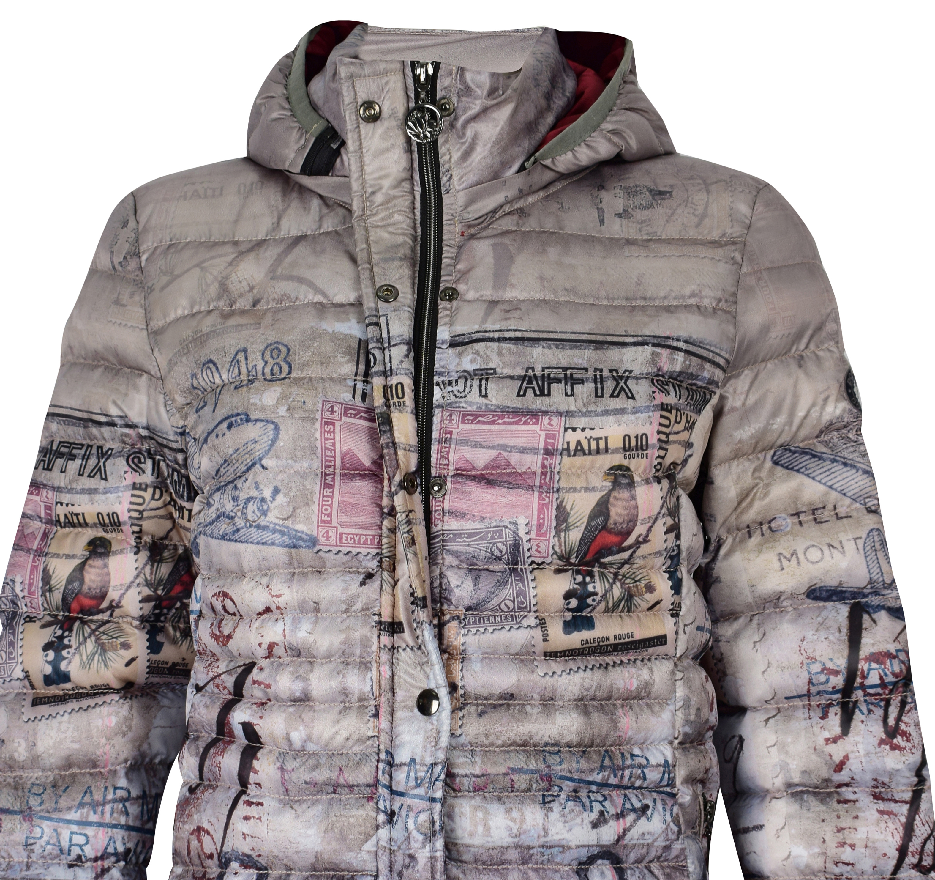 Simply Art Dolcezza: Do Not Affix Stamp Graffiti Abstract Art Puffer Coat (1 Left!)