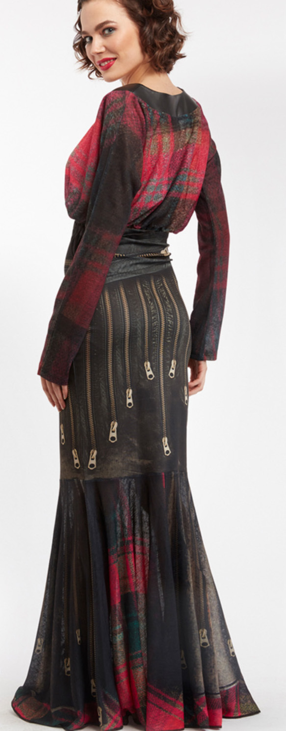 IPNG: Biker Chic Let It Snow Plaid Illusion Blouse T Mini