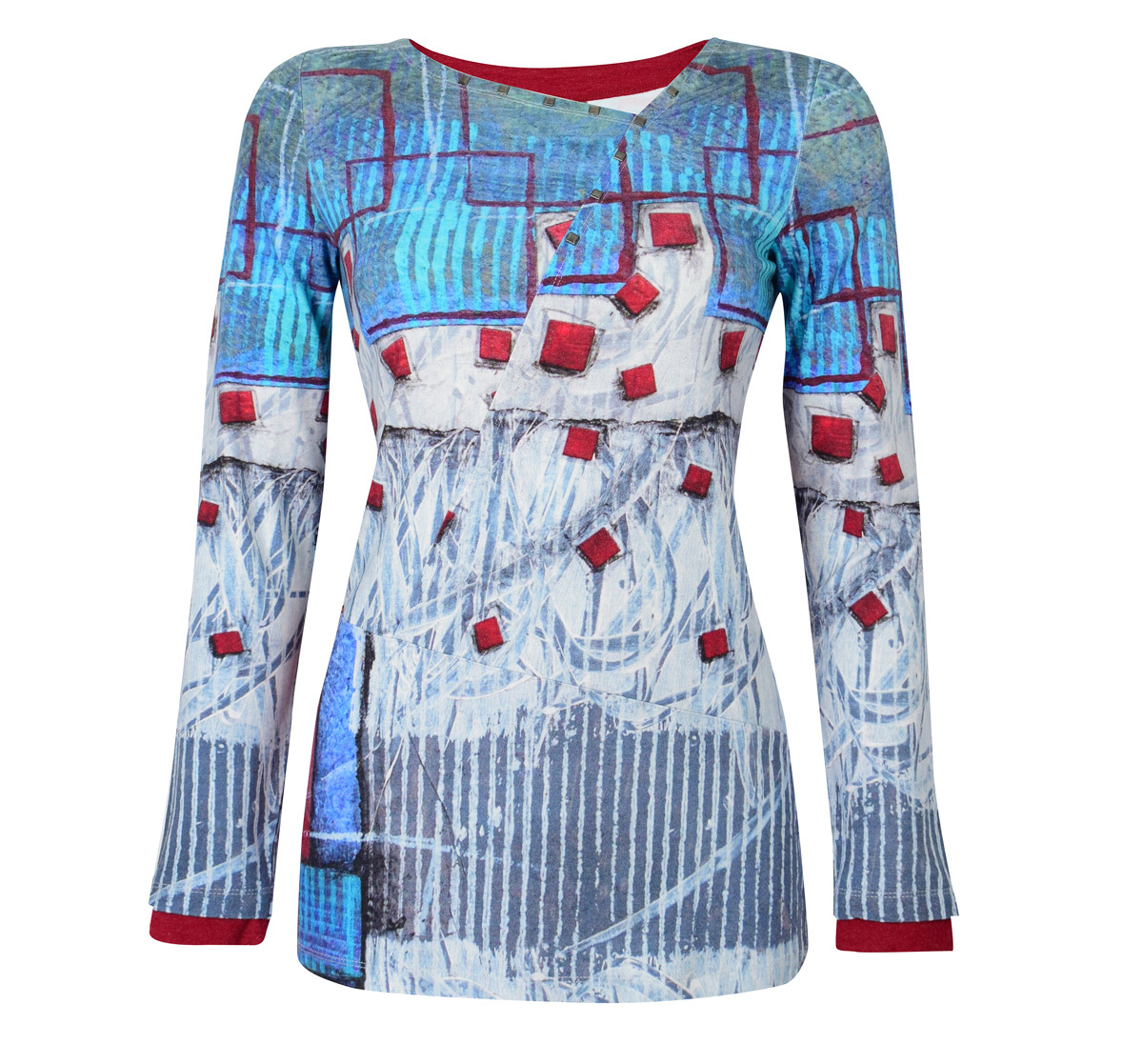 Simply Art Dolcezza: Asymmetrical Spiritually Square Uneven Abstract Art Tunic (1 Left!) Dolcezza_SimplyArt_59661