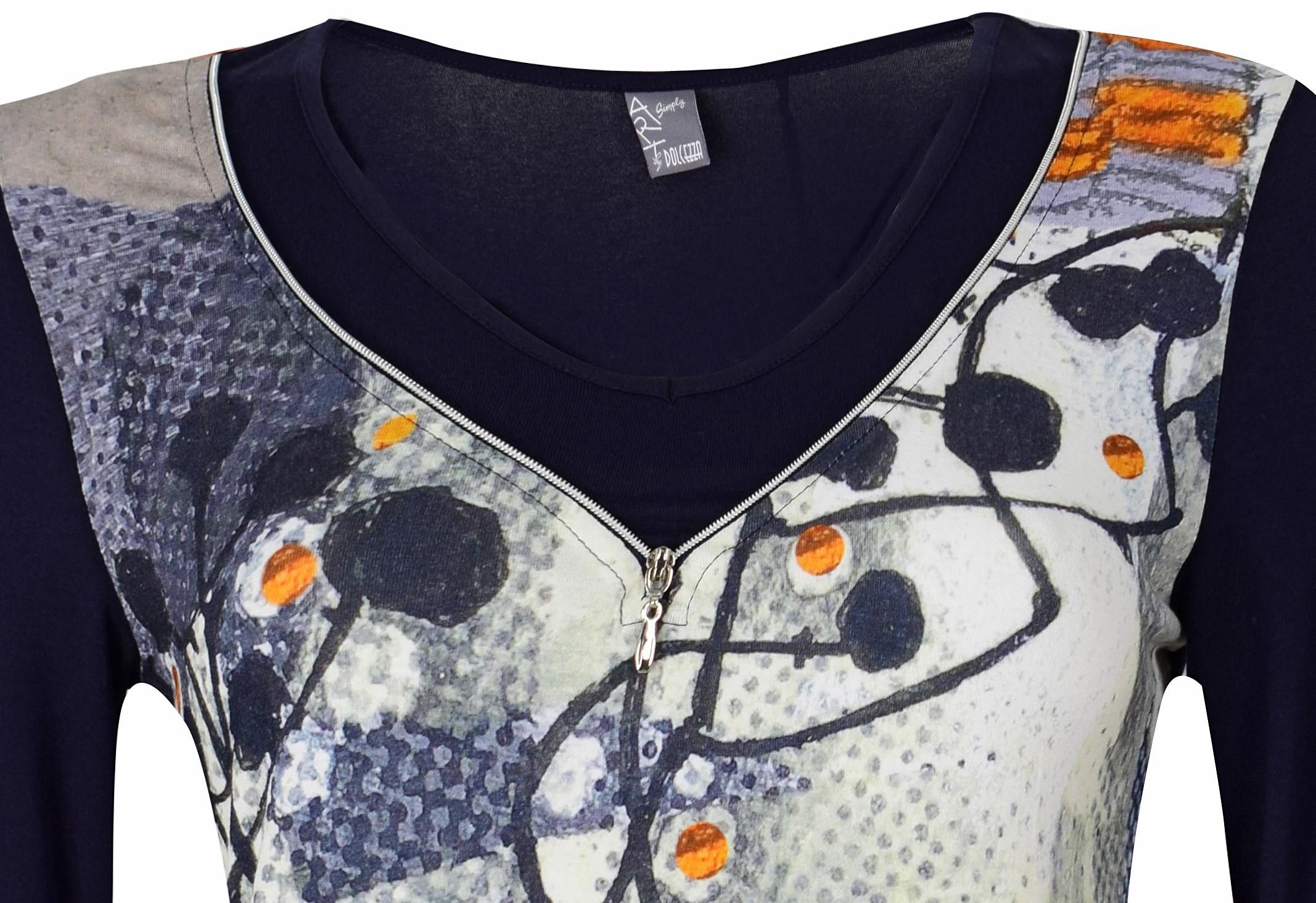 Simply Art Dolcezza: Incredibly Dandy Dragonfly Zip Abstract Art Tunic (1 Left!)