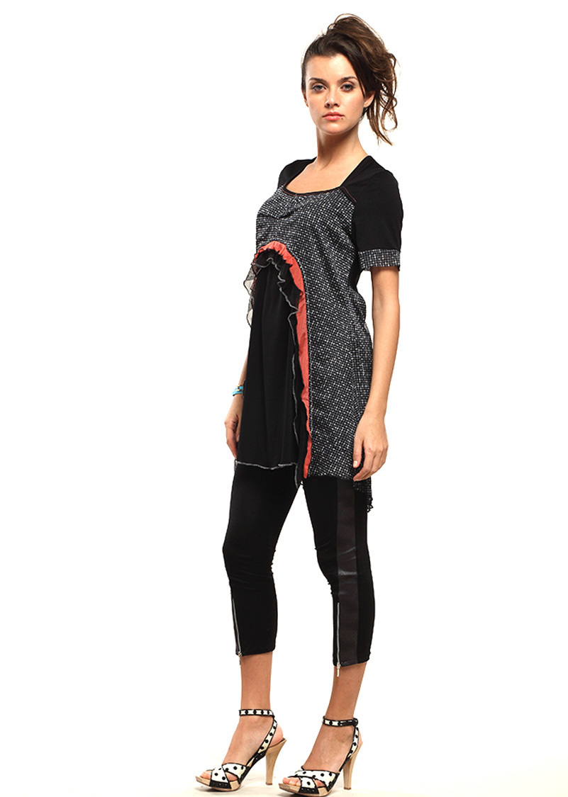 Double Jeu Paris: Coral Confetti Tunic