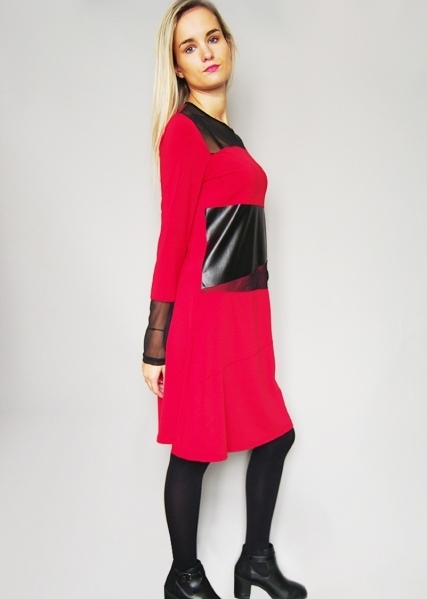 Double Jeu Paris: Liquid Leather & Lace Dress Low Quantity!