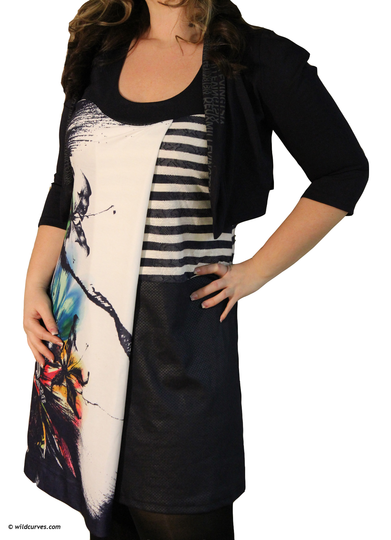 2026 Paris Cross Overlay Color Burst Dress (1 Left!)