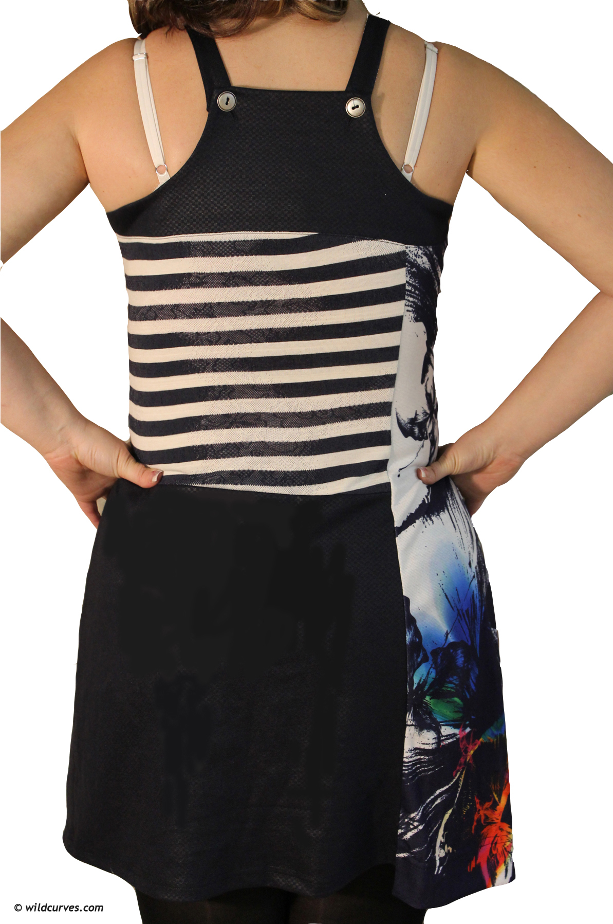 2026 Paris Cross Overlay Color Burst Dress (1 Left!)