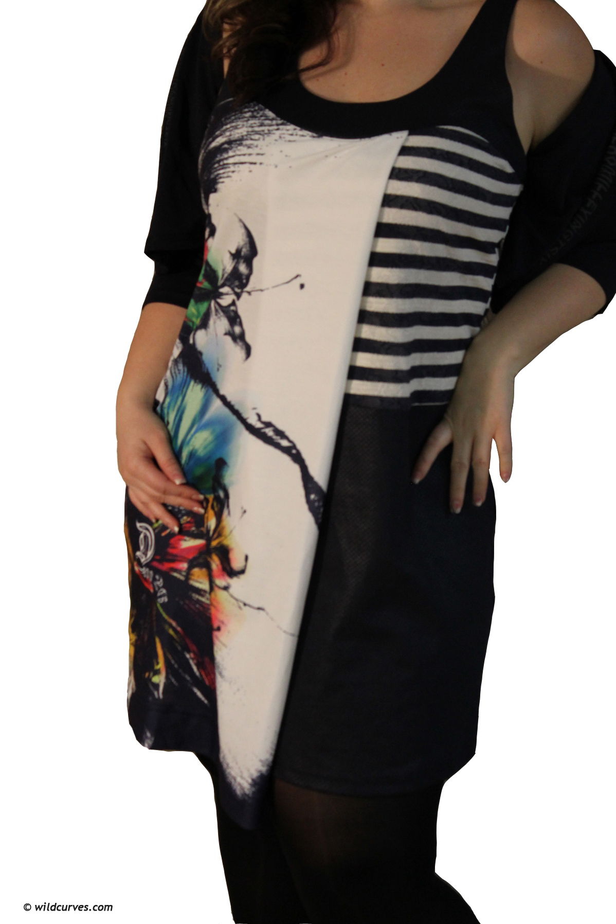 2026 Paris Cross Overlay Color Burst Dress (1 Left!)