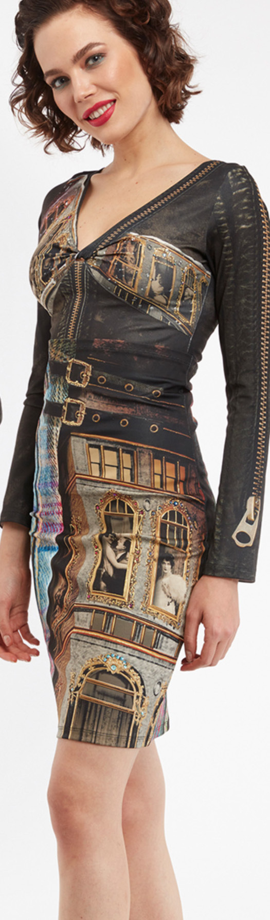 IPNG: Biker Chic Let It Snow Plaid Zip Illusion Skirt