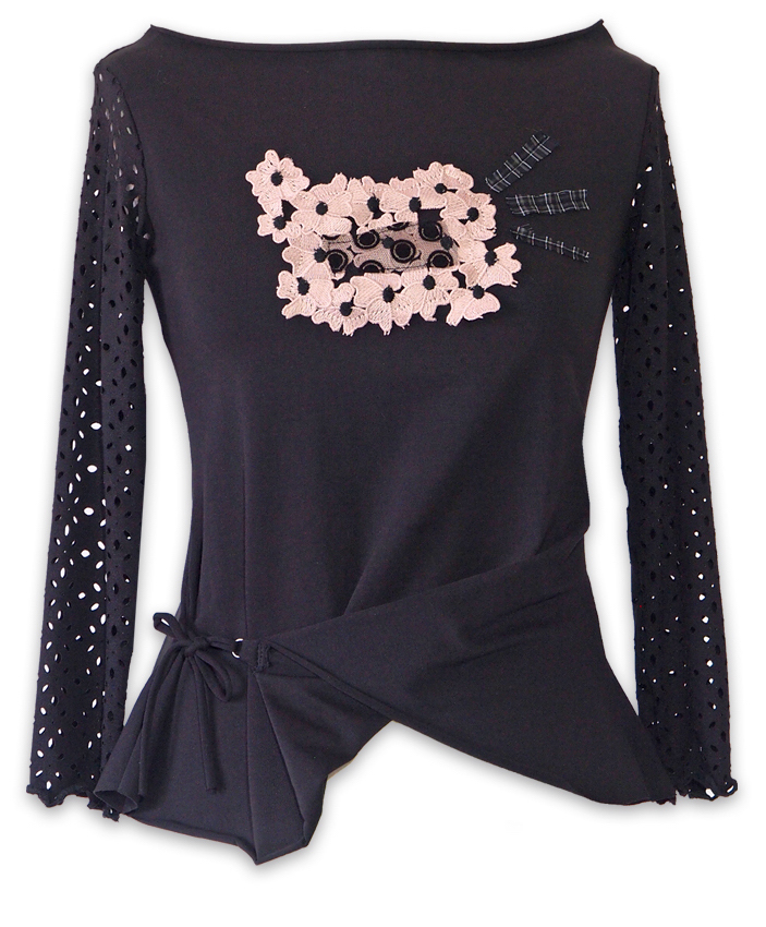 Wild Curves: Scandalous Pink Petal Eco-Cotton Tunic SOLD OUT