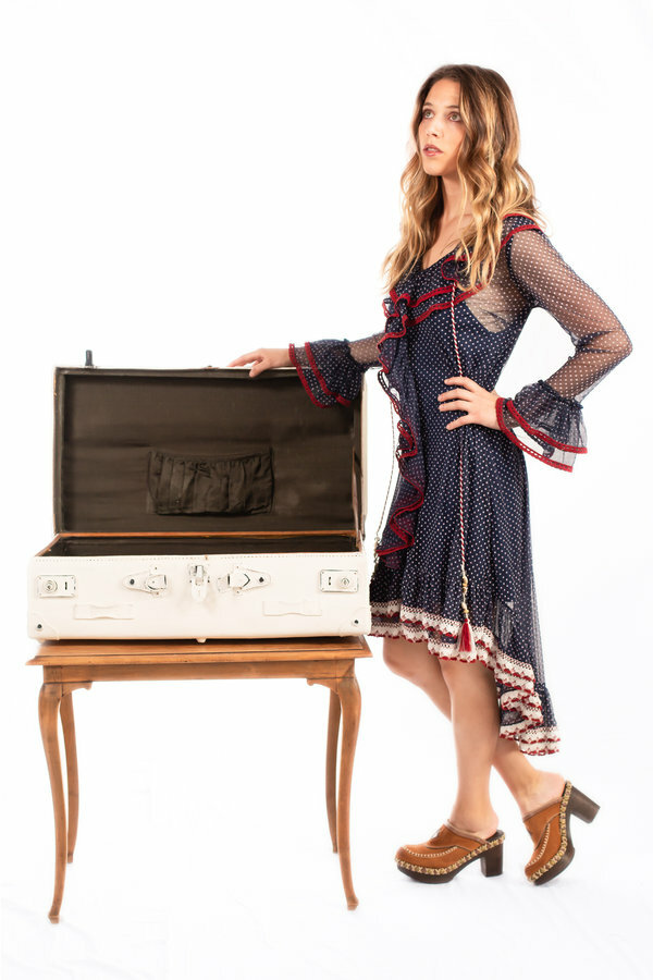 Savage Culture: Trumpet Sleeve Ruffle High Low Dress