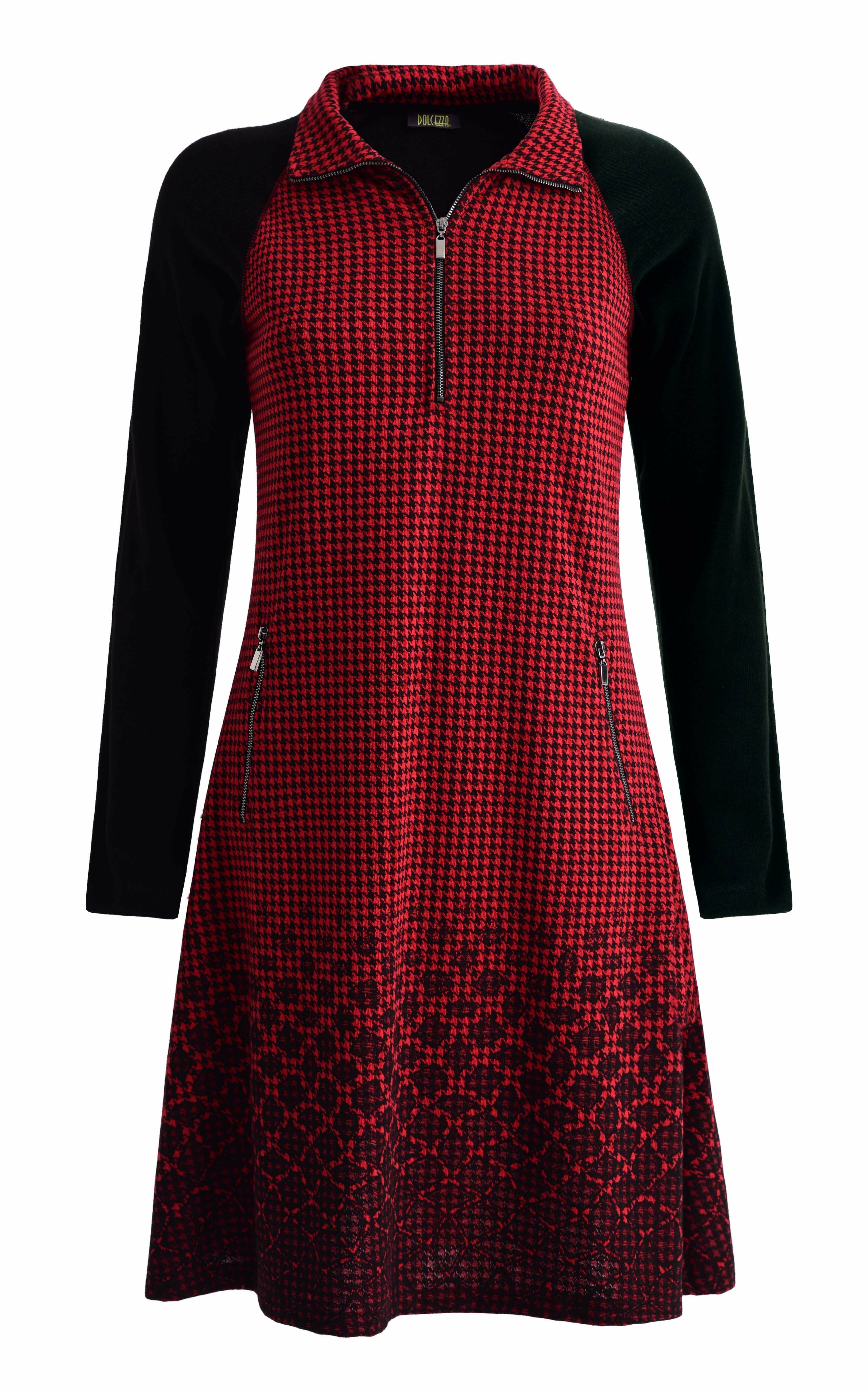 Dolcezza: Checked Petals A-line Dress (Only in Navy, 1 Left!) Dolcezza_59135
