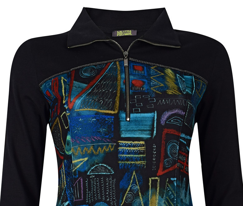 Dolcezza: Chalkboard Geometric Graffiti A-line Dress (1 Left!)