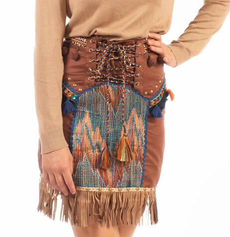 Savage Culture: Waist Tie Up Volcano Skirt