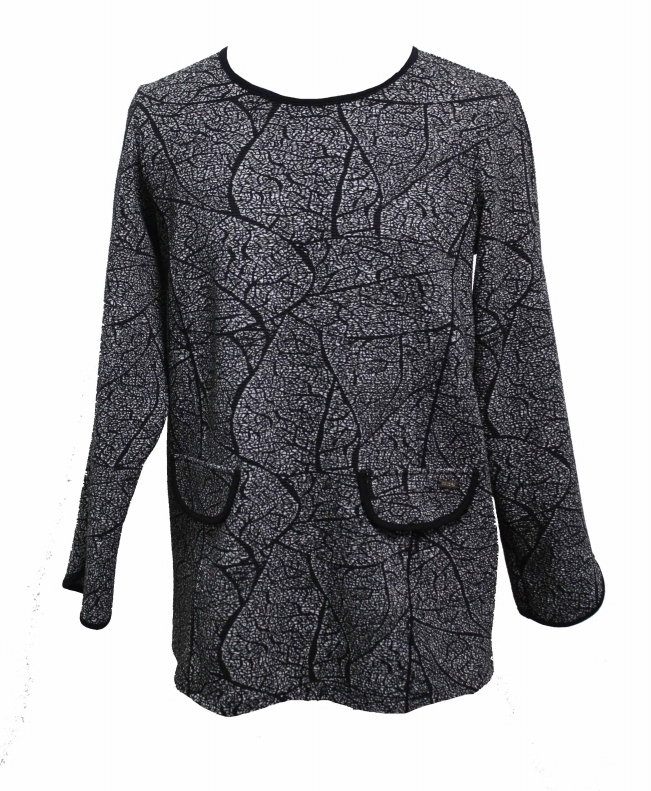 Maloka: Romantic Rainstorm Jacquard Contrast pocket Tunic (2 Left!)