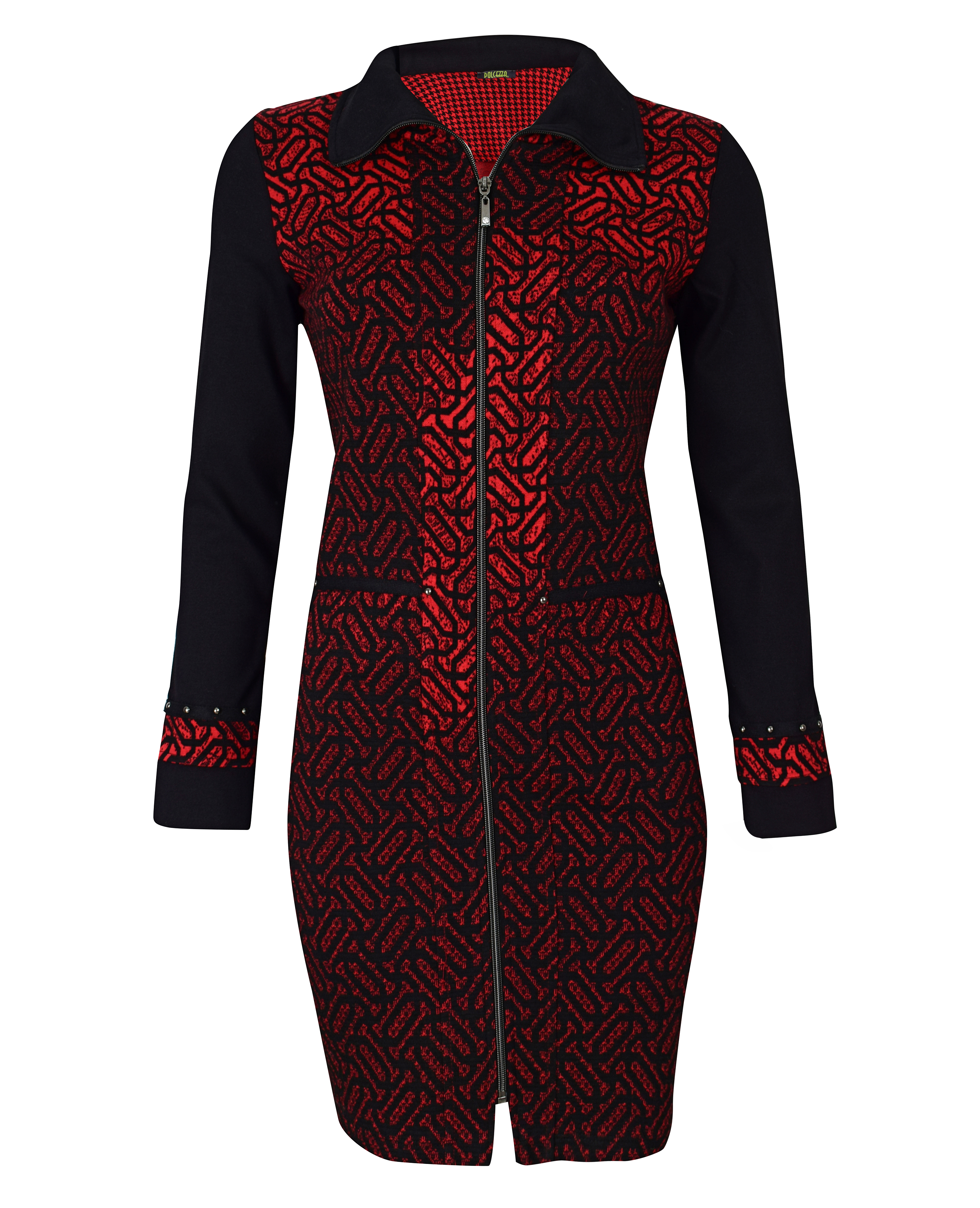 Dolcezza: Dance The Tango Zip Midi Dress (1 Left!) Dolcezza_59144_N