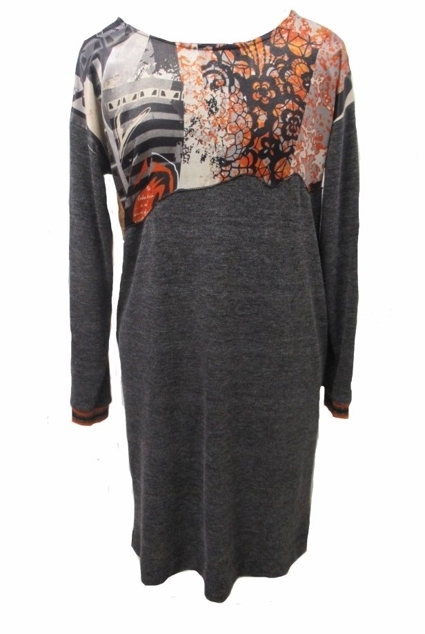 Maloka: Jazzy Girl Orange Sparkle Sweater Dress/Tunic (2 Left!)