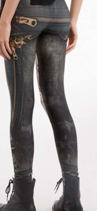 IPNG: Biker Chic Let It Snow Illusion Legging (Ships Immed!)