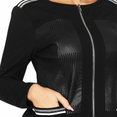 S'Quise Paris: Side Pocket Faux Leather Zip Top