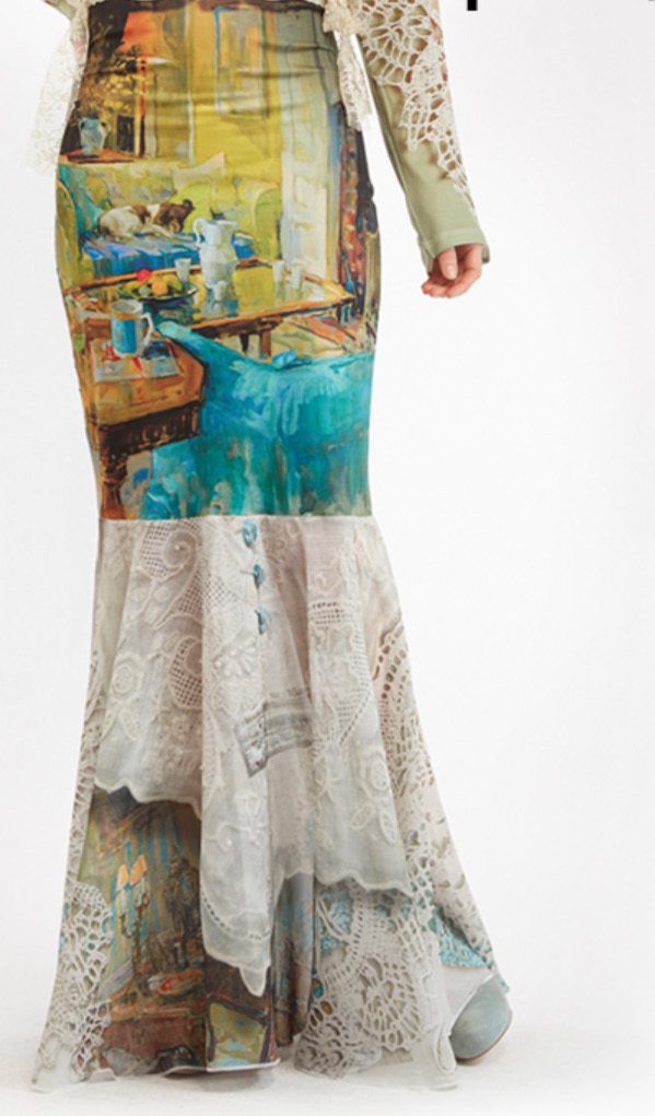 IPNG: Emerald Living Room Illusion Poetic Layers Mermaid Skirt
